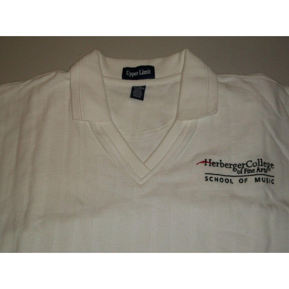 ASU Herberger College Arts School Music XL Upper Limit White Collar Shirt